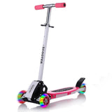 Trottinette enfant 3 roues lumières rose