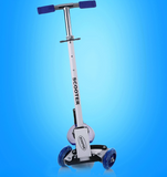 Trottinette enfant 3 roues lumières bleu guidon