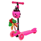trottinette enfant coccinelle rose